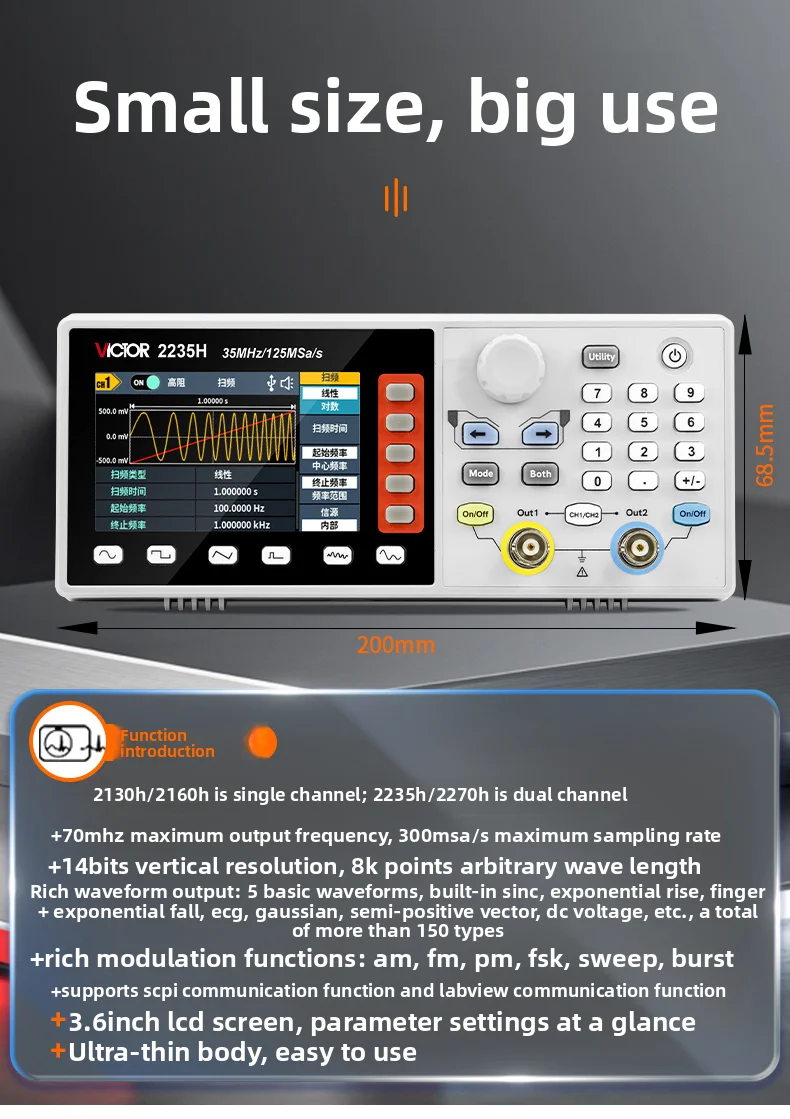 Function Arbitrary Waveform Generator - Gerador de Sinal VICTOR de Forma