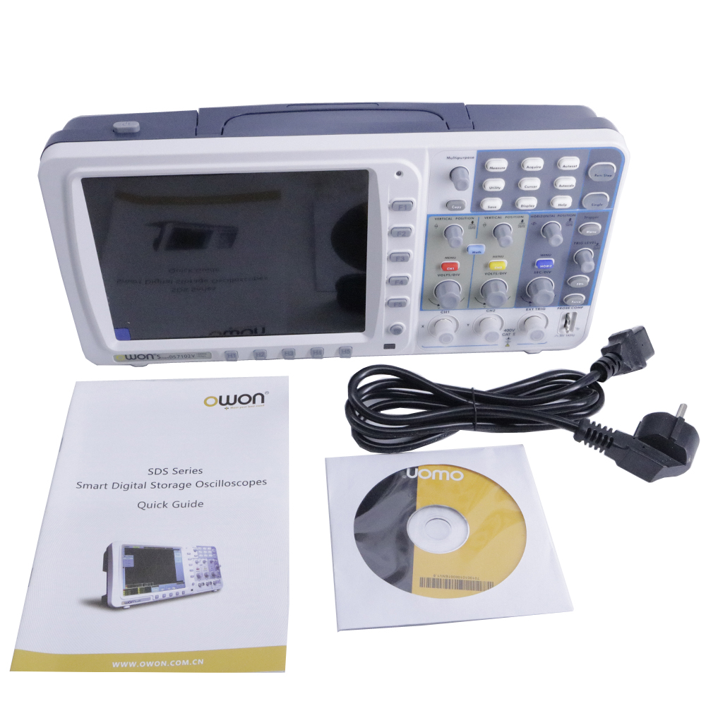 Digital Storage Oscilloscope 100Mhz - Osciloscópio Digital OWON SDS7102 100Mhz 8