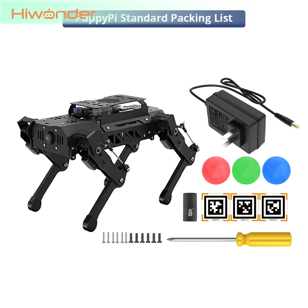 Raspberry Pi 5 8Gb Kit - Kit padrão Hiwonder PuppyPi Robô quadrúpede