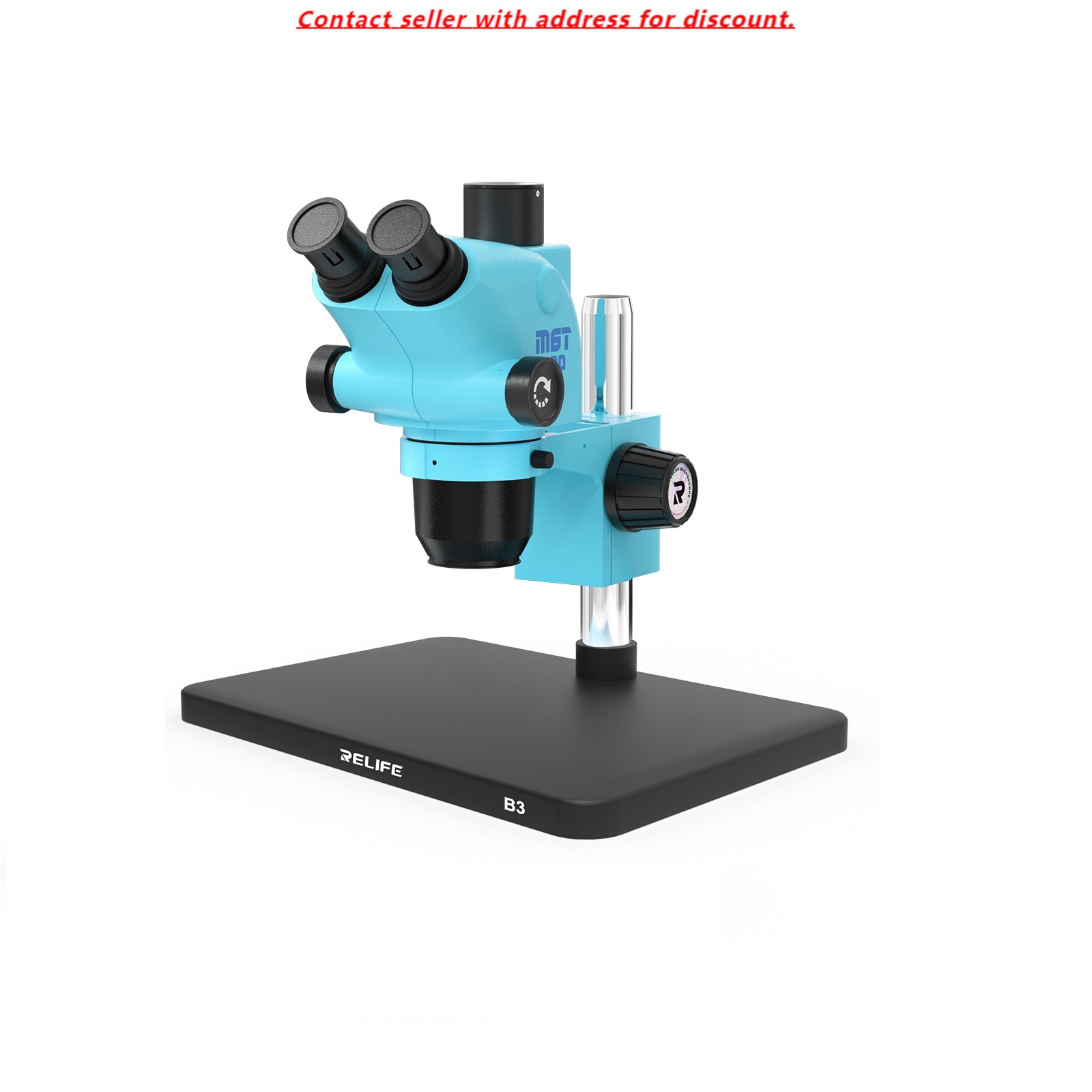 Stereo Trinocular Microscope Pcb - Relife RL-M6T Pro-B3 trinocular hd microscópio