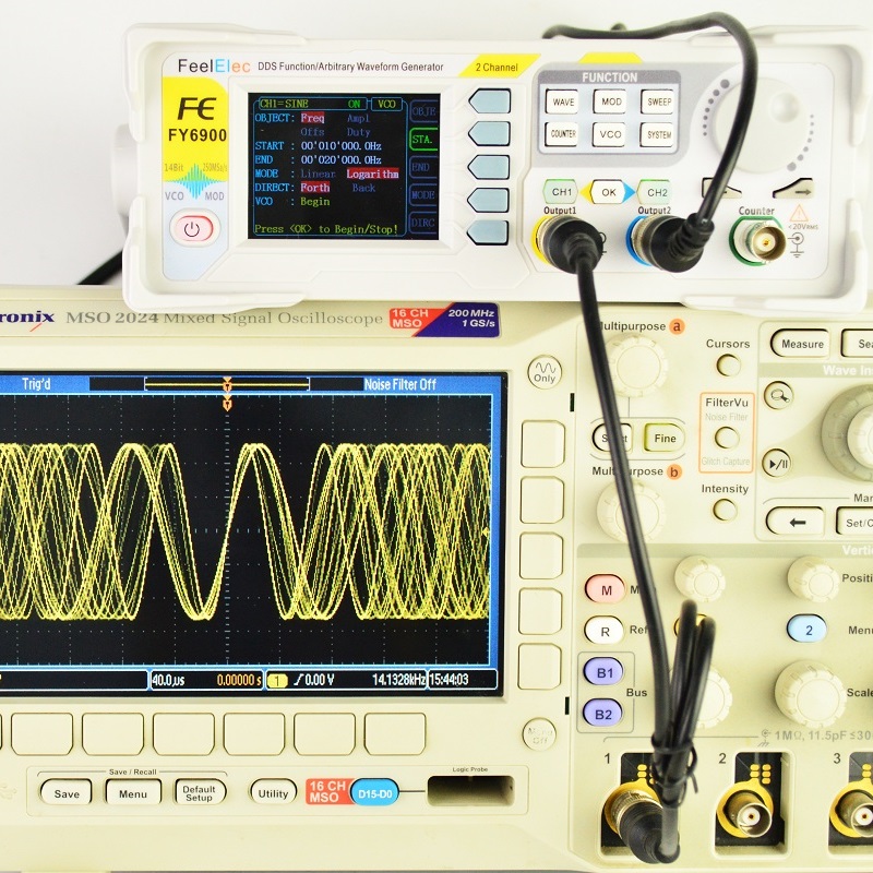 Function Arbitrary Waveform Generator - Feelelec FY6900 0-60MHz Função Gerador de