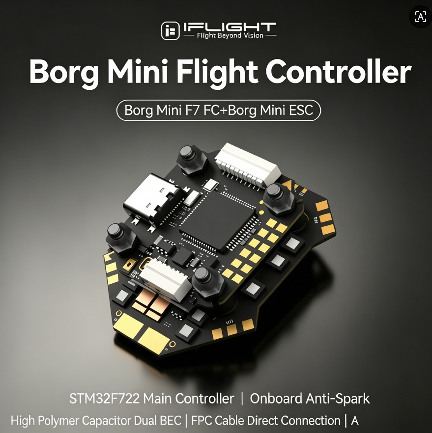 Fpv Flight Controller F7 Stack 60A - Controlador de Voo IFlight Borg F7