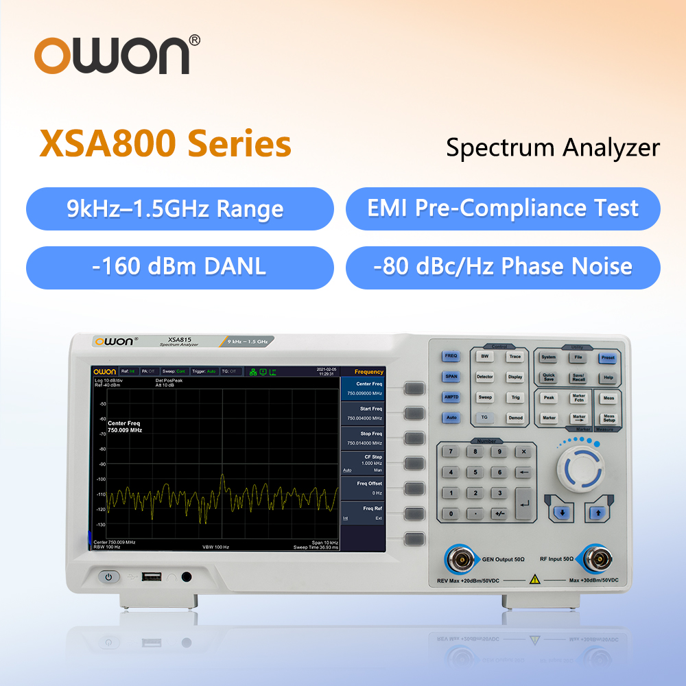 Signal Generator Spectrum Analyzer - Analisador de Espectro OWON com Gerador
