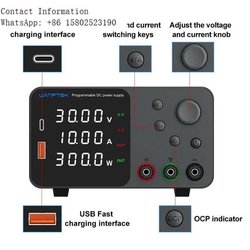 Programmable Dc Power Supply 30V 10A - Fonte de Alimentação Programável TPS3010 30V