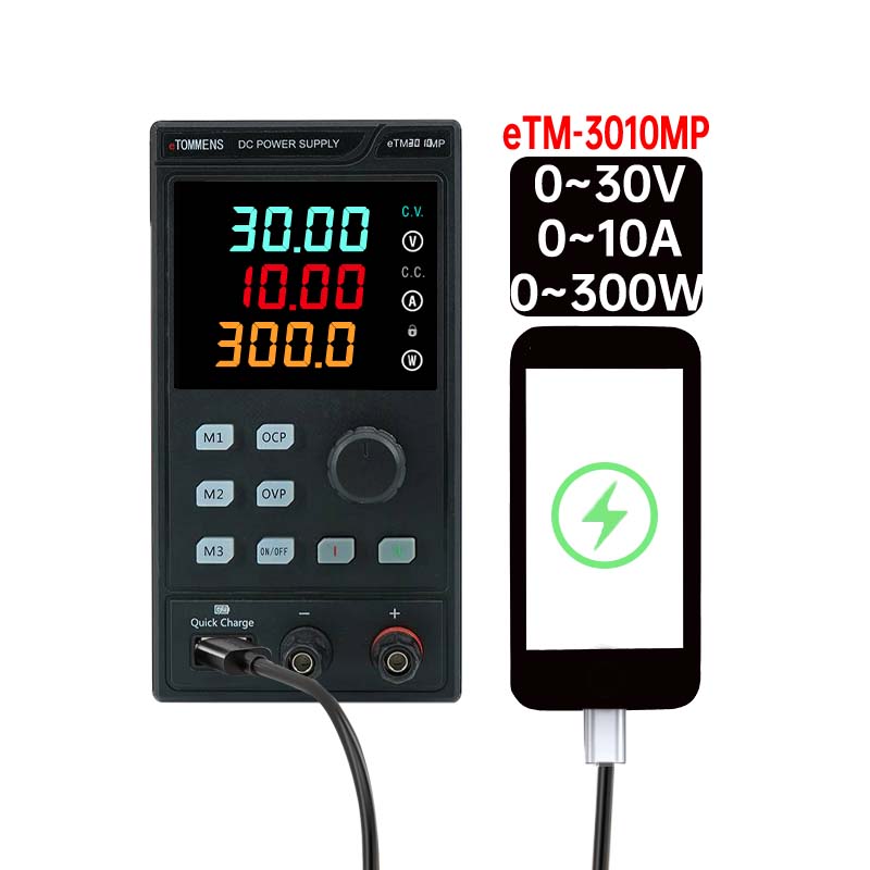 Programmable Dc Power Supply 30V 10A - ETOMMENS 30V 10A 300W ETM-3010MP Fonte