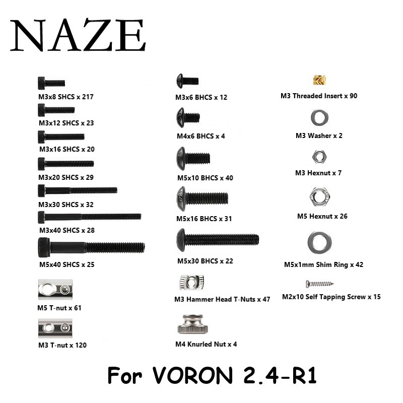 Voron 2.4 R2 Kit - Naze voron2.4 3d impressora r1/r2 v2.4