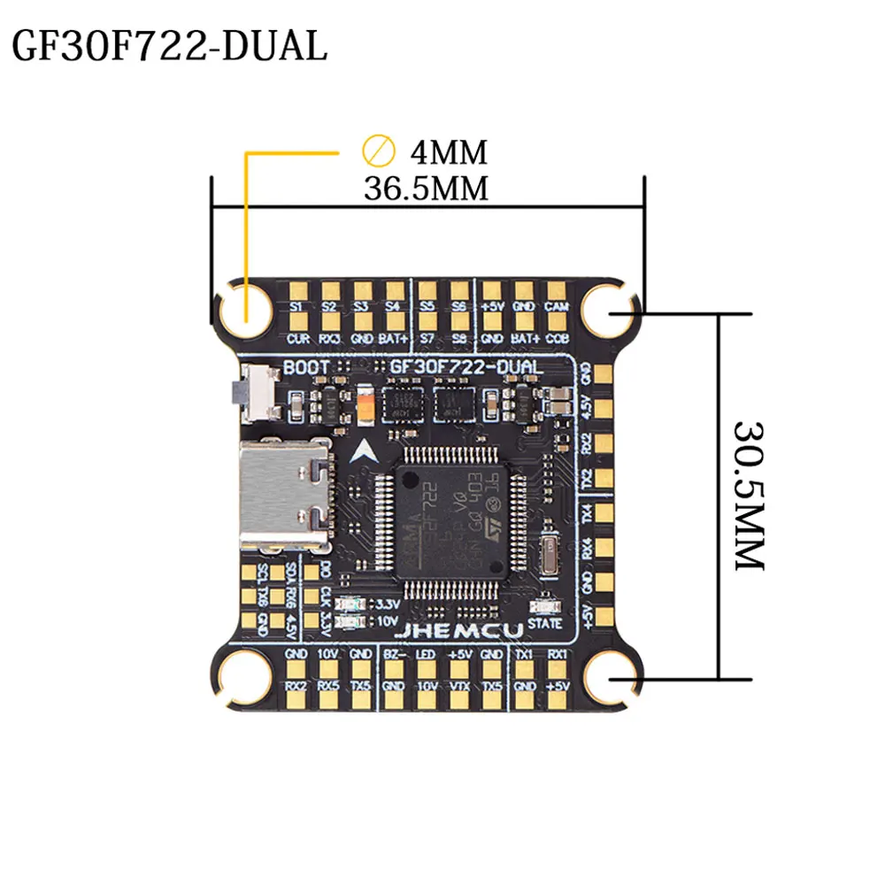 Jhemcu F7 Stack F722 Controlad - Fpv Flight Controller F7 Stack 60A avaliação e preço