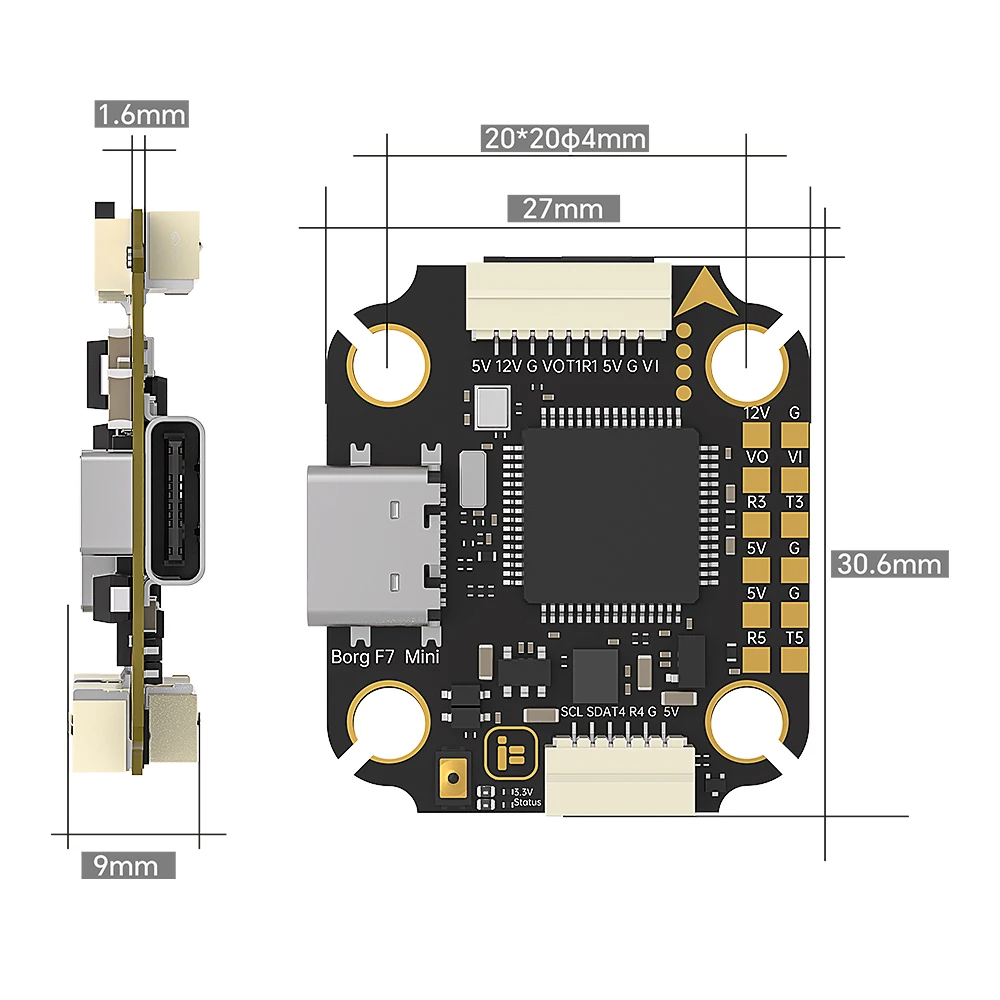 iFlight Borg F7 Mini Stack ICM - Fpv Flight Controller F7 Stack 60A avaliação e preço
