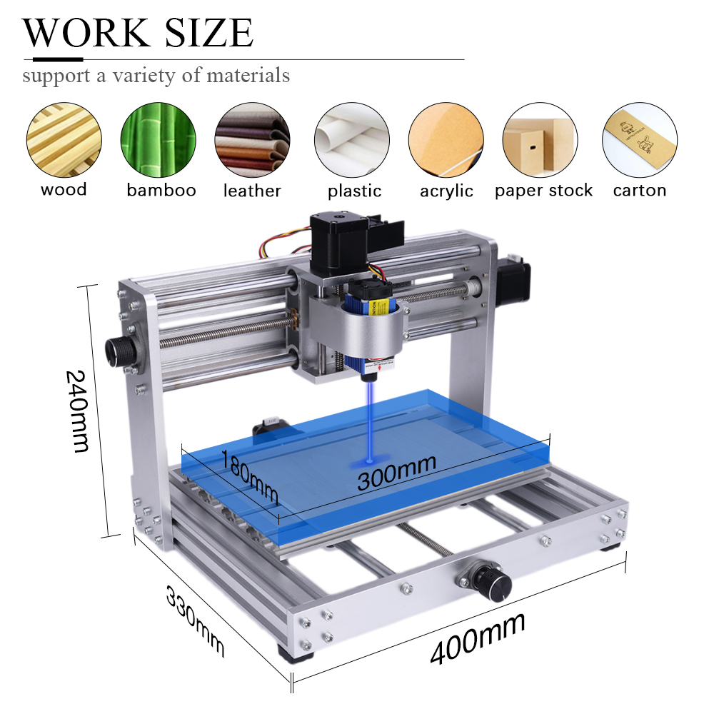 Máquina de gravação de metal c - Mini Laser Engraver Cnc Router avaliação e preço