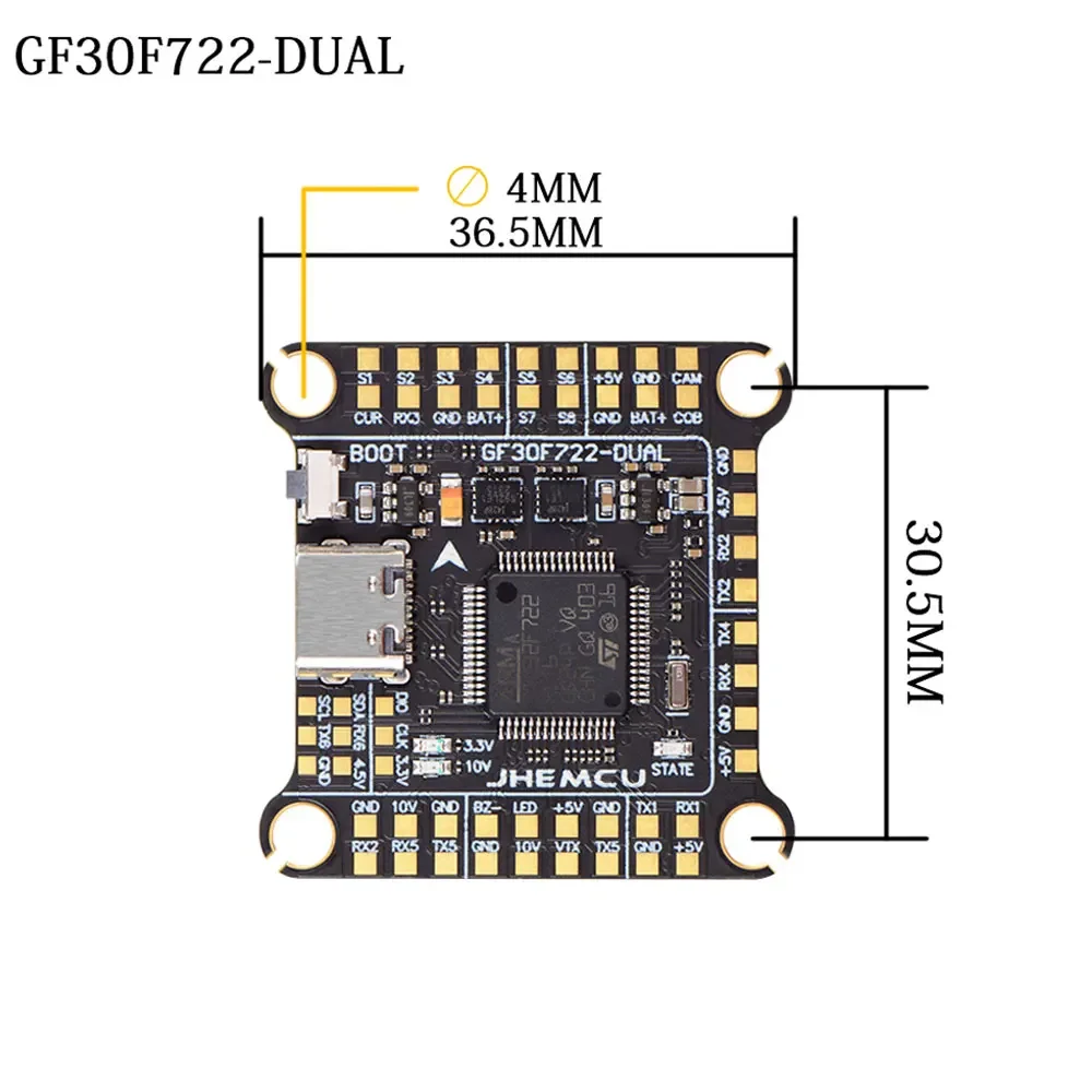 Controlador de Voo JHEMCU F7 F - Fpv Flight Controller F7 Stack 60A avaliação e preço