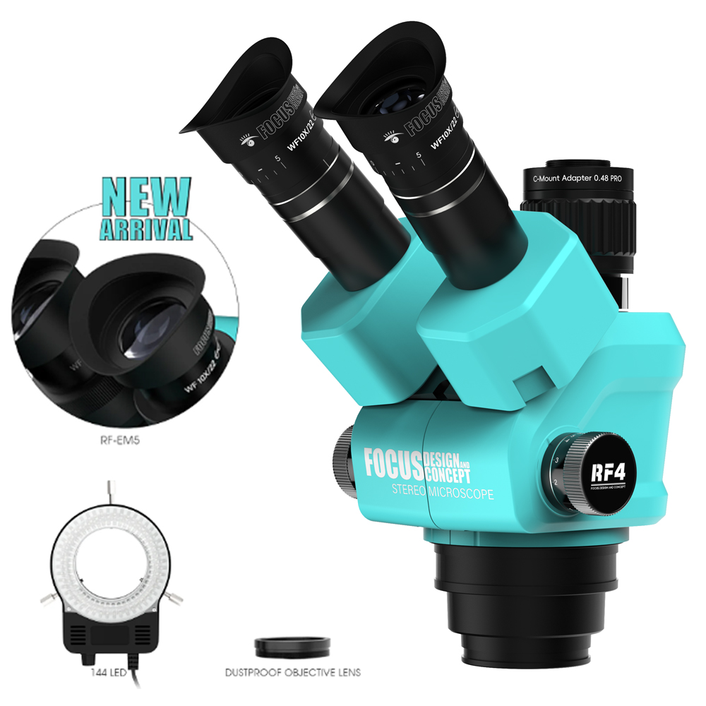 Microscópio trinocular RF4 RF- - Stereo Trinocular Microscope Pcb avaliação e preço