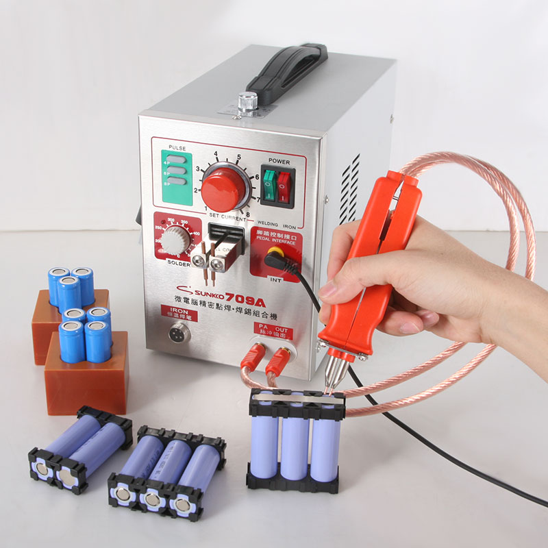 Soldador de Ponto SUNKKO 709A  - Spot Welder 18650 Battery Pack avaliação e preço