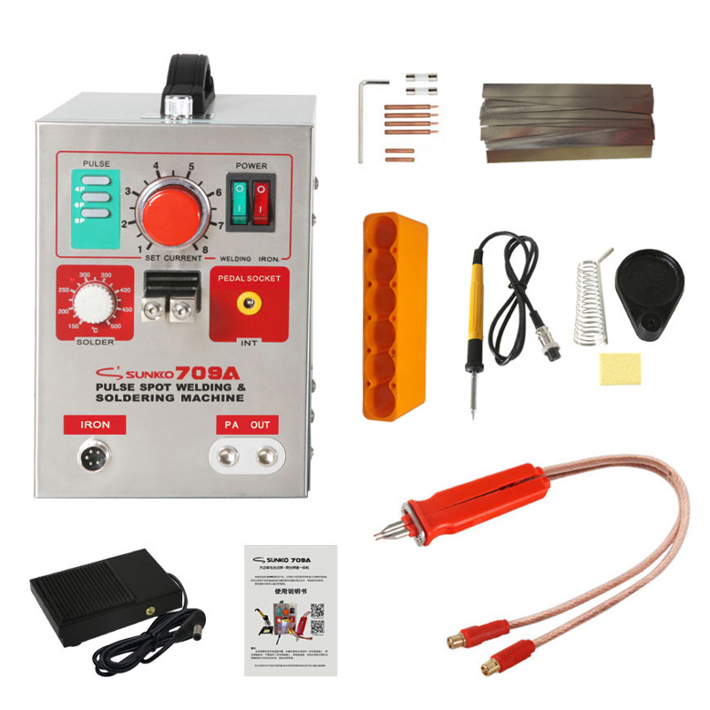 Soldador de Ponto SUNKKO 709A  - Spot Welder 18650 Battery Pack avaliação e preço