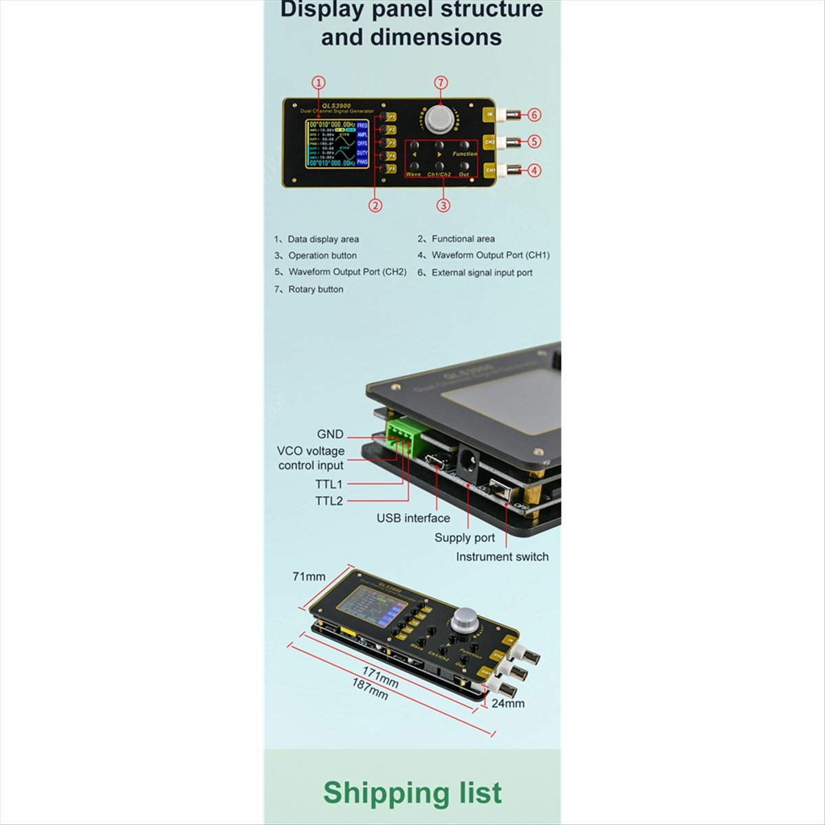 OKgood Gerador de Sinal de For - Function Arbitrary Waveform Generator avaliação e preço