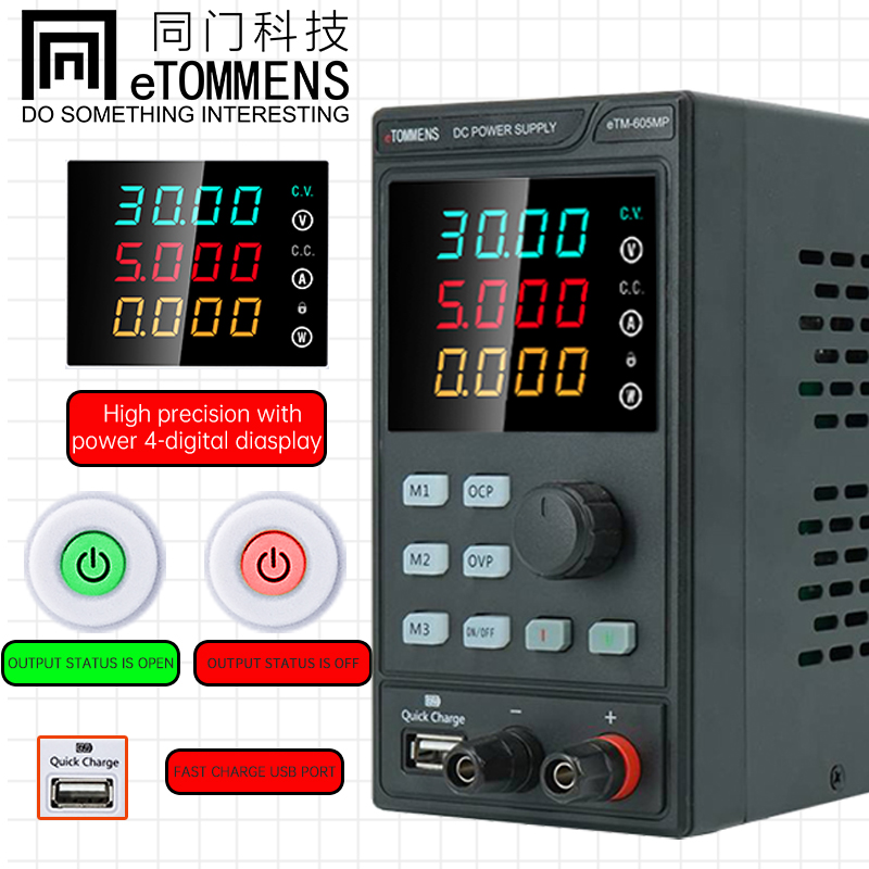 ETOMMENS 30V 10A 300W ETM-3010 - Programmable Dc Power Supply 30V 10A avaliação e preço