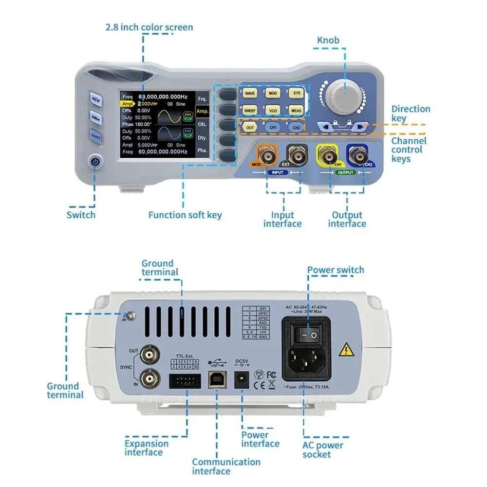 Gerador de Sinal de Função Arb - Function Arbitrary Waveform Generator avaliação e preço
